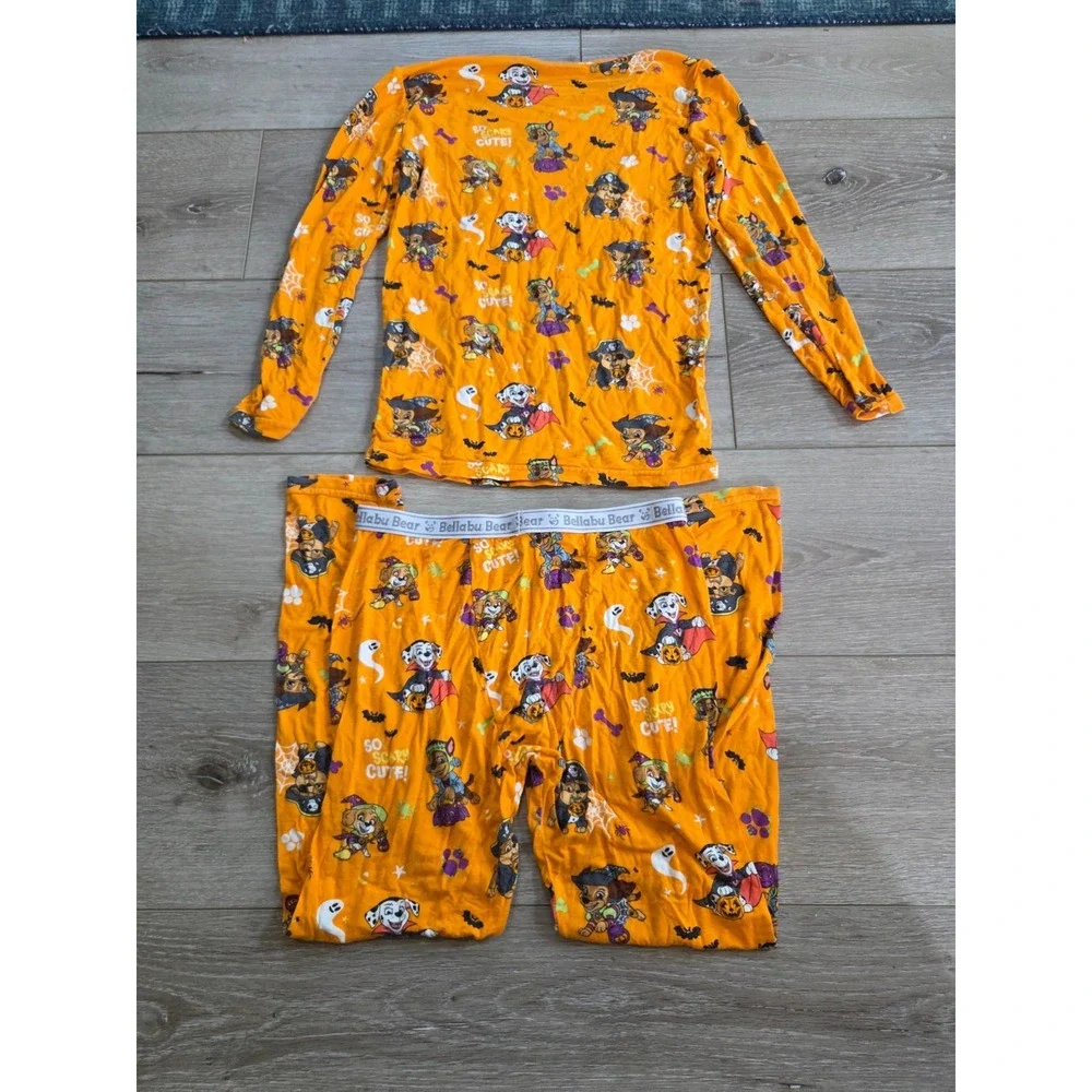 Bellabu Bear Paw Patrol Orange Halloween Pajamas Set Bamboo Kids Boys 9/10